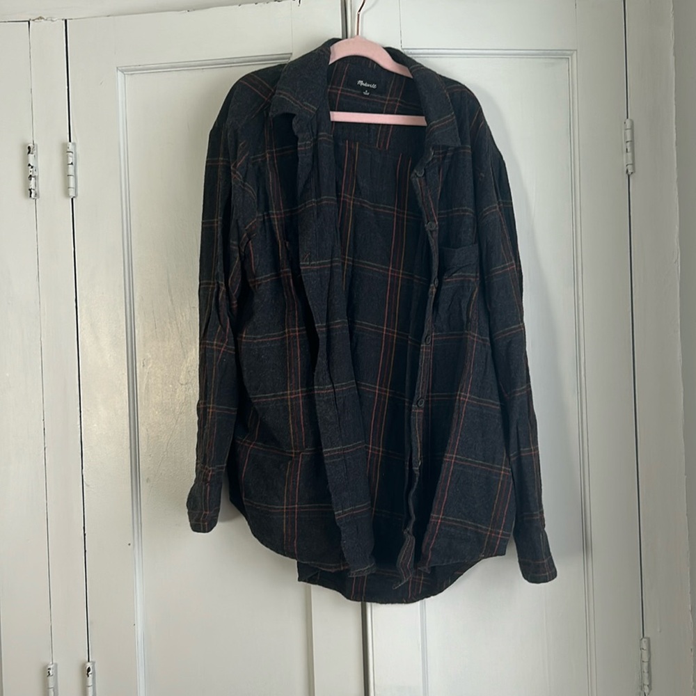 Great gray Madewell flannel. Perfect for fall!